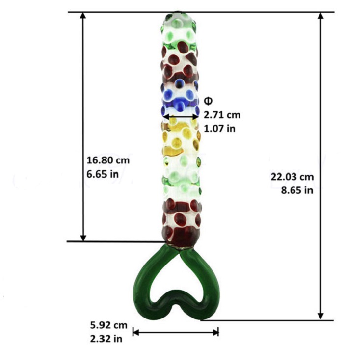 Dương vật giả thủy tinh mũi tên Love đa sắc kích thích điểm G Dương vật giả thủy tinh mũi tên Love đa sắc kích thích điểm G