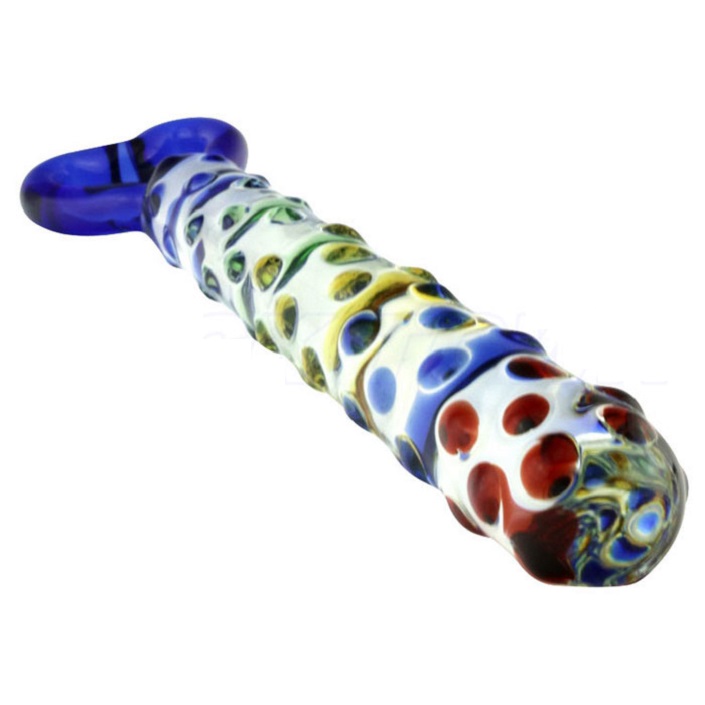 Dương vật giả thủy tinh mũi tên Love đa sắc kích thích điểm G Dương vật giả thủy tinh mũi tên Love đa sắc kích thích điểm G