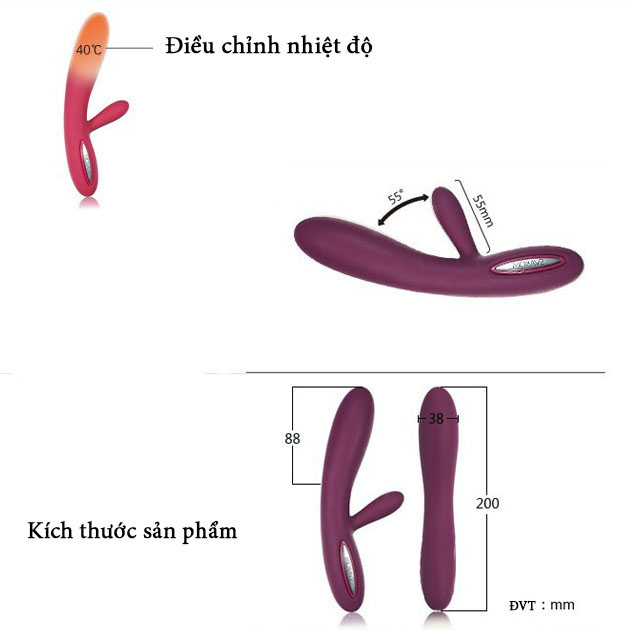 Dương vật giả Svakom Lester 8 chế độ rung tỏa nhiệt mềm mại an toàn mua ngay