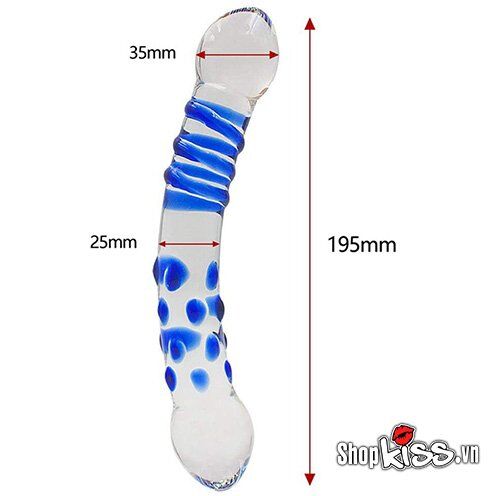 Dương vật mát xa hậu môn thủy tinh chấm bi cao cấp kích thích mạnh mẽ