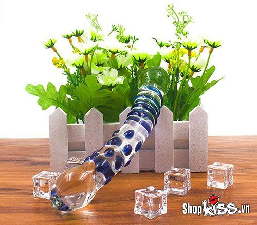 Dương vật mát xa hậu môn thủy tinh chấm bi cao cấp kích thích mạnh mẽ