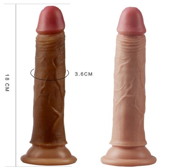 Dương vật giả Lovetoy 2 thớ không rung silicon an toàn kích thích