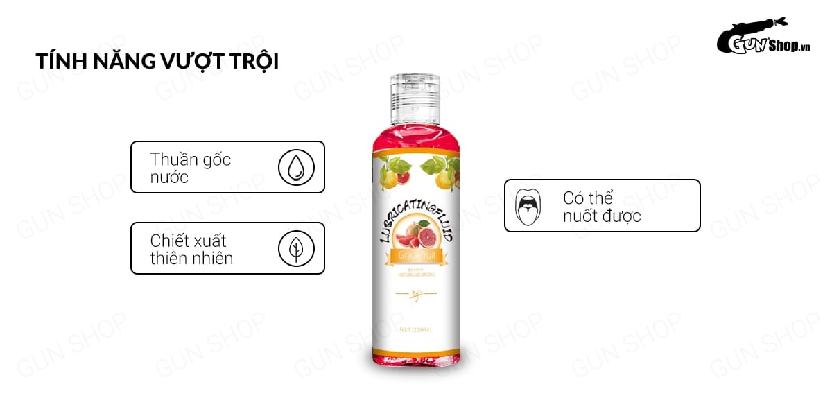 Gel bôi trơn hương bưởi Boyafei 200ml - An toàn mượt mà dễ dùng
