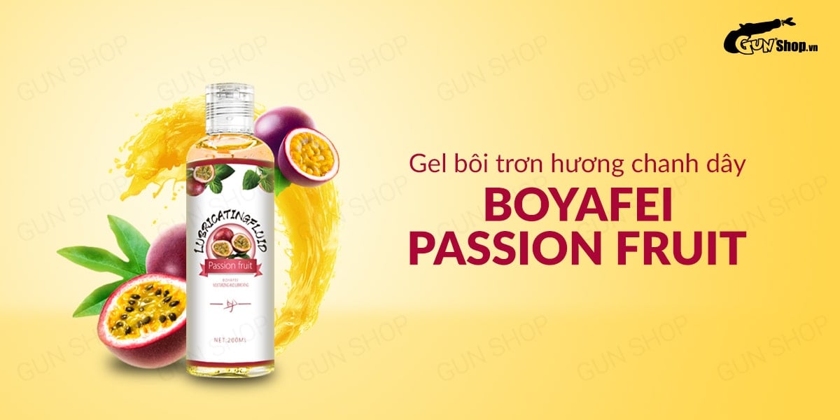 Gel bôi trơn chanh dây Boyafei 200ml thơm mát kích thích mua Gel bôi trơn chanh dây Boyafei 200ml thơm mát kích thích mua