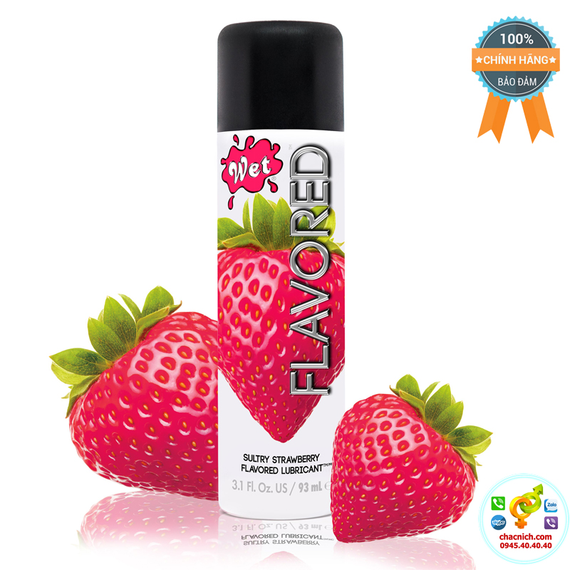Gel bôi trơn hương dâu Wet 89ml cao cấp thơm mát an toàn