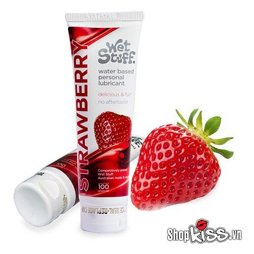 Gel bôi trơn gốc nước hương dâu Wet Stuff an toàn dịu nhẹ