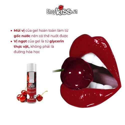 Gel bôi trơn JO H2O hương Cherry Chuối nếm được tăng khoái cảm 30ml