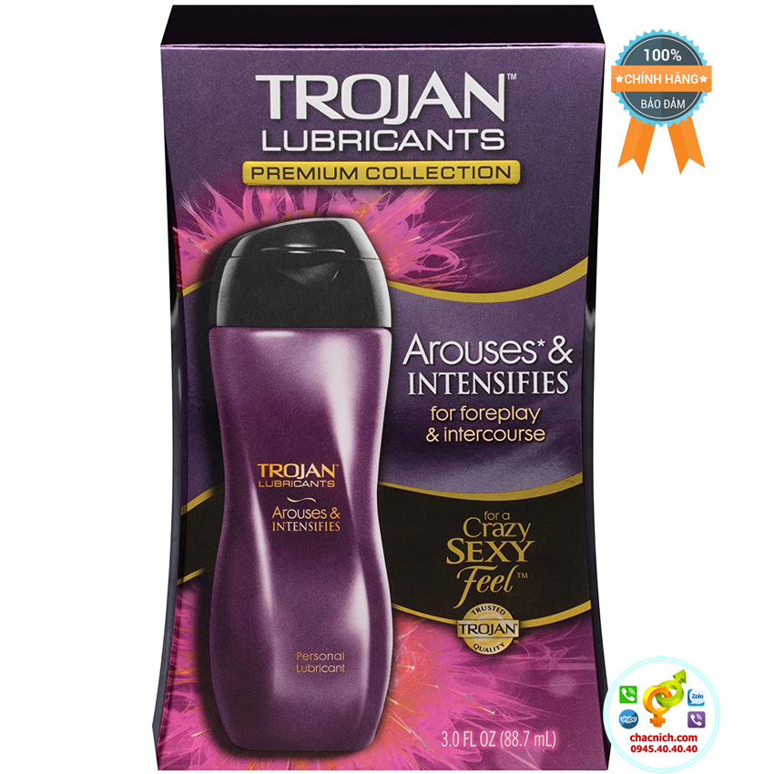 Gel bôi trơn kích thích nữ Trojan tăng cực khoái an toàn Mỹ