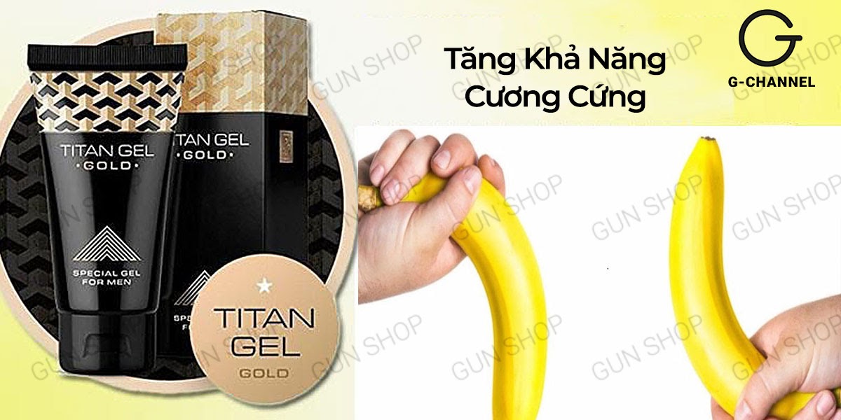 Gel bôi trơn Titan Gold tăng kích thước nhanh cao cấp 50ml an toàn hiệu quả