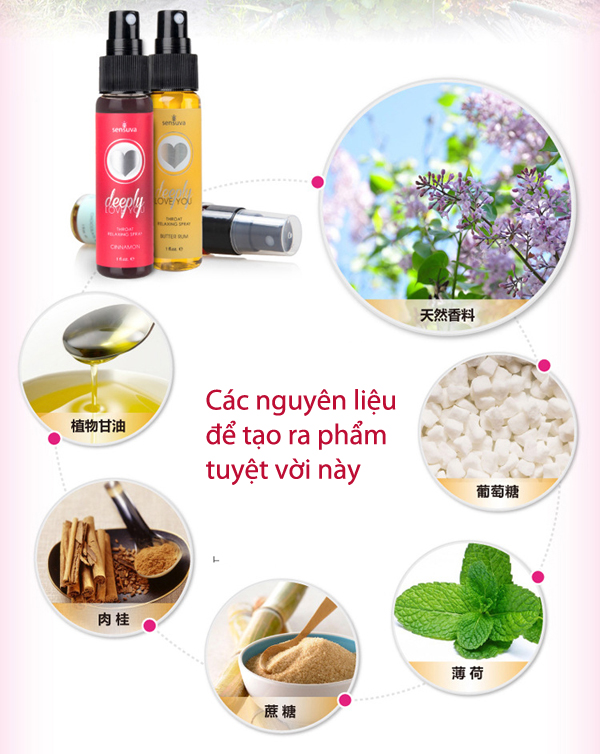 Gel quan hệ bằng miệng Sensuva Deeply Love You thơm ngon an toàn