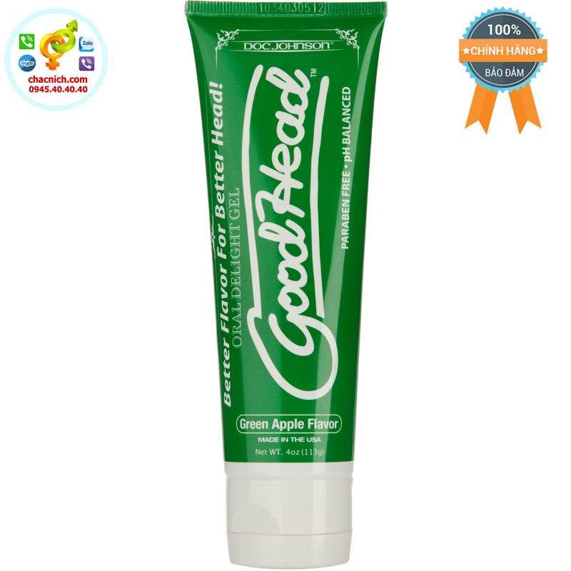 Gel Yêu Miệng Hương Táo Doc Johnson GoodHead Mỹ Tăng Khoái Cảm