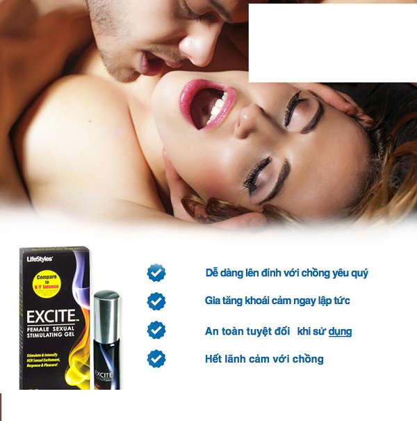 Gel se khít âm đạo Excite tăng khoái cảm bôi trơn tự nhiên an toàn
