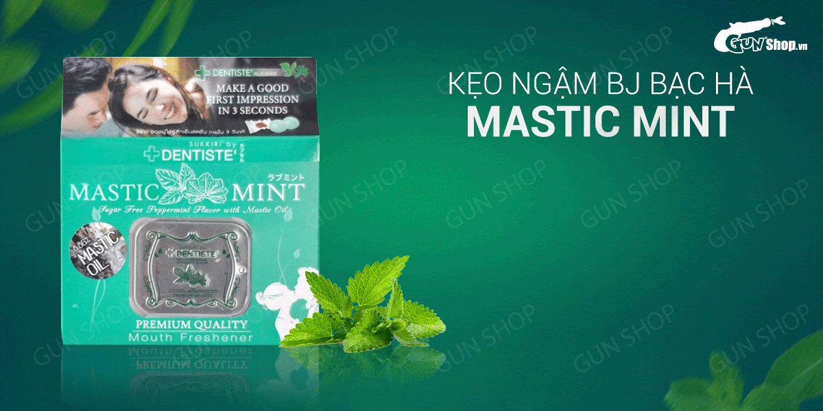 Kẹo ngậm BJ bạc hà Mastic Mint tăng hưng phấn kẹo tình yêu