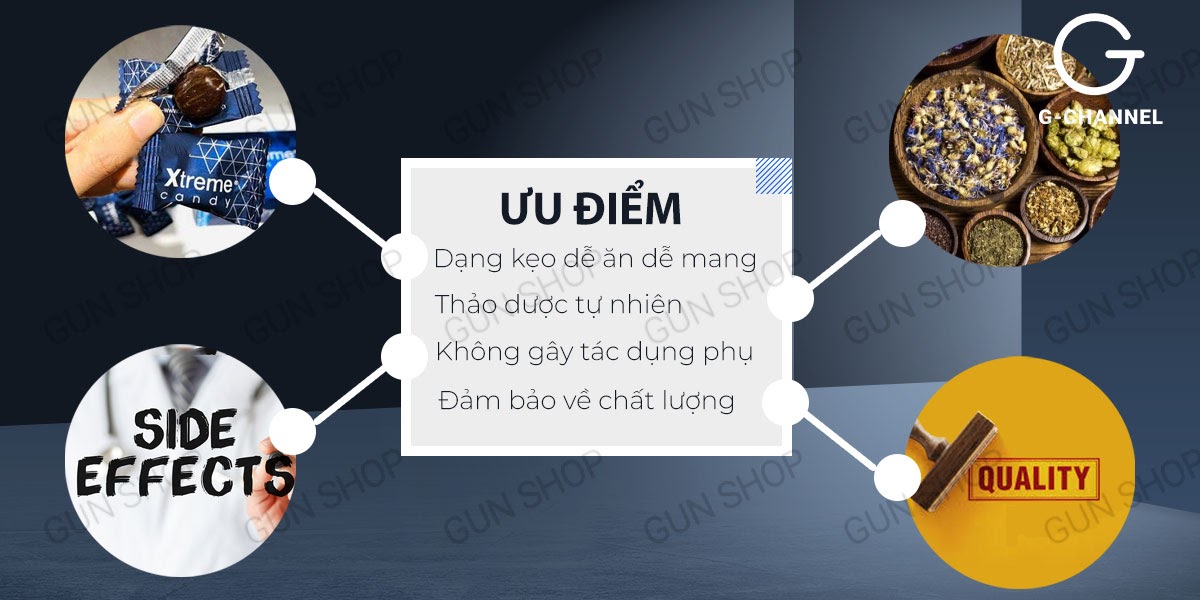 Kẹo nhân sâm Xtreme tăng cường sinh lý mạnh mẽ sung mãn dễ dùng