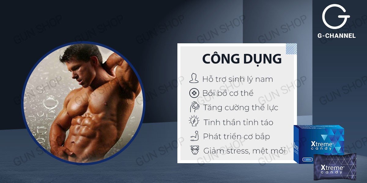 Kẹo nhân sâm Xtreme tăng cường sinh lý mạnh mẽ sung mãn dễ dùng