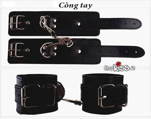 Bộ đồ chơi bạo dâm 10 món cao cấp Kích thích khoái cảm đen
