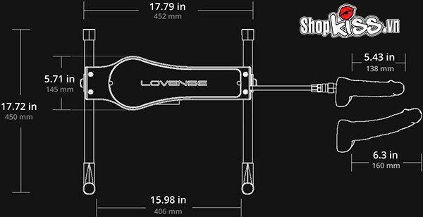 Máy làm tình 2 đầu Lovense Machine mới Kích thích cực khoái nhanh