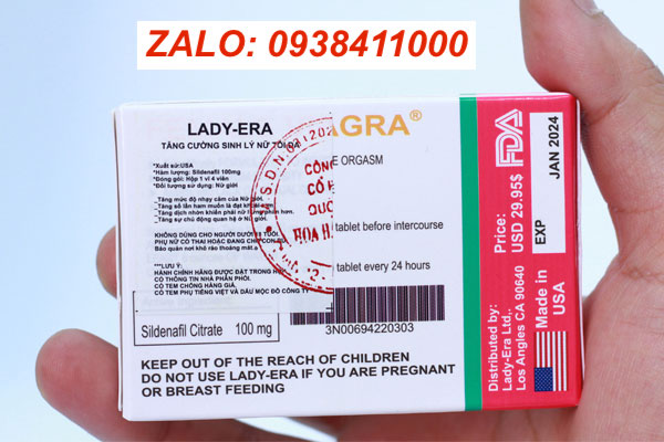 Lady Era 50mg thuốc kích dục nữ Pfizer Mỹ tăng khoái cảm thăng hoa