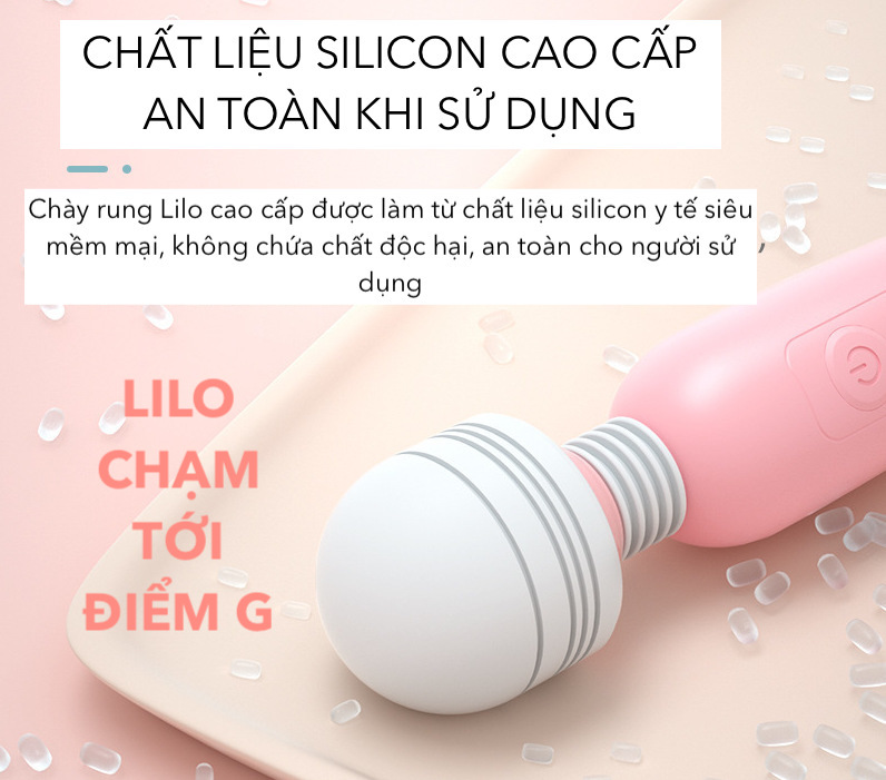 Chày rung tình yêu Lilo không dây siêu mềm mại sạc USB giá tốt Chày rung tình yêu Lilo không dây siêu mềm mại sạc USB giá tốt