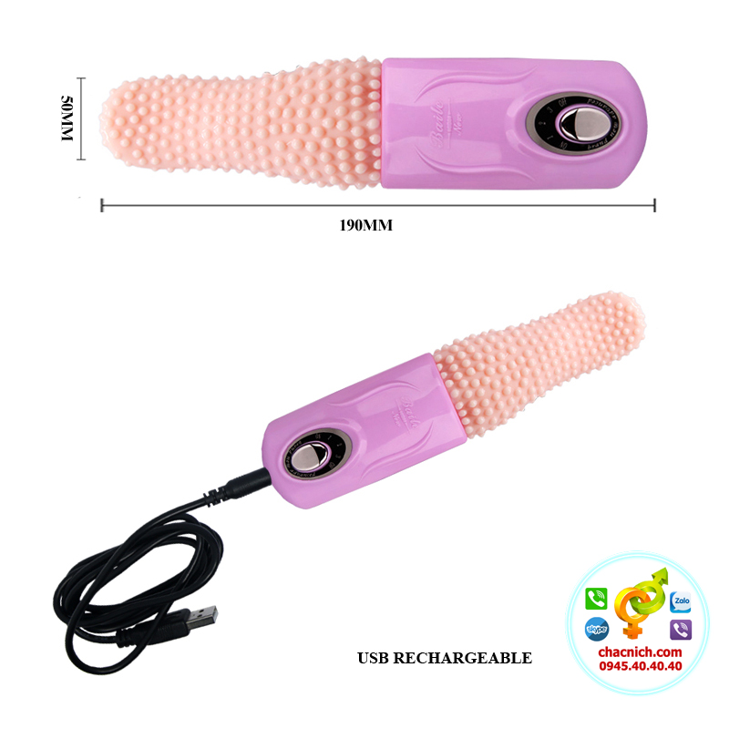 Máy rung lưỡi liếm gai silicon 3 mức Prettylove cực sướng