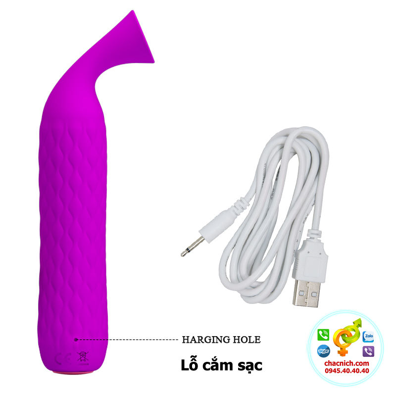 Máy rung bú hút Prettylove Quentin đa năng silicon cao cấp