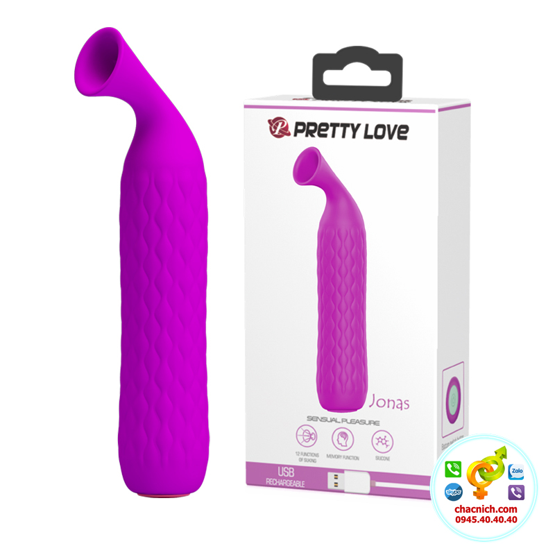 Máy rung bú hút Prettylove Quentin đa năng silicon cao cấp