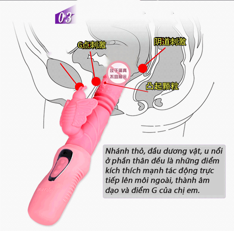 Máy rung thụt tự động cho nữ cực khoái điều chỉnh nhiệt độ 48°C chuẩn