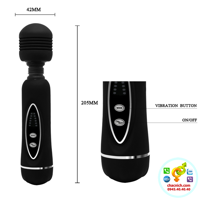 Máy rung điểm G Power Wand đa năng rung mạnh 12 chế độ kích thích