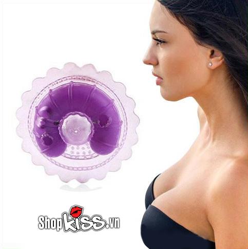 Dụng cụ mát xa nhũ hoa mini silicon rung mạnh kích thích cực khoái