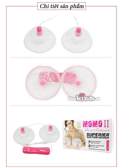 Máy mát xa nhũ hoa Momo II Rung 7 chế độ TPR Silicone cao cấp