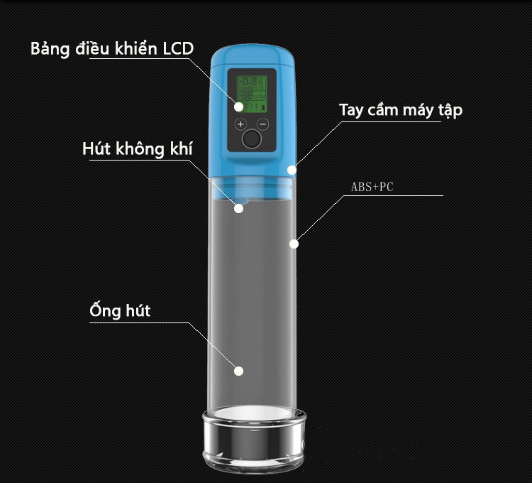 Máy tập dv tự động màn hình LCD sạc USB tăng kích thước hiệu quả
