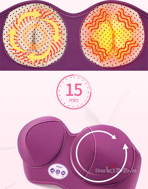 Áo ngực mát xa sưởi ấm nâng ngực kích thích phát triển vòng 1 tiện lợi