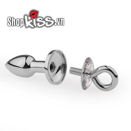 Phích cắm hậu môn kim loại lỗ móc tháo rời kích thích an toàn