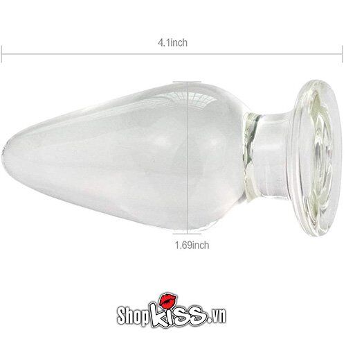 Phích cắm hậu môn thủy tinh trong suốt cao cấp Đồ chơi Gay giá rẻ