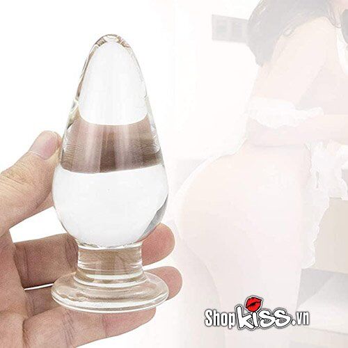 Phích cắm hậu môn thủy tinh trong suốt cao cấp Đồ chơi Gay giá rẻ