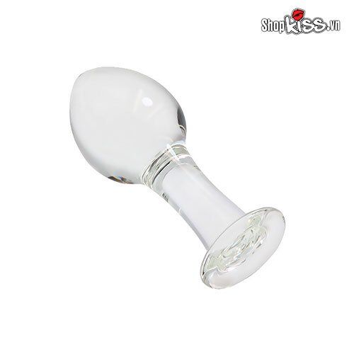 Phích cắm hậu môn thủy tinh trong suốt kích thích cực mạnh