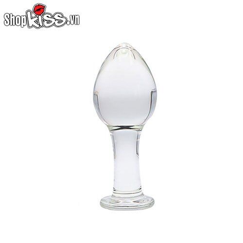 Phích cắm hậu môn thủy tinh trong suốt kích thích cực mạnh