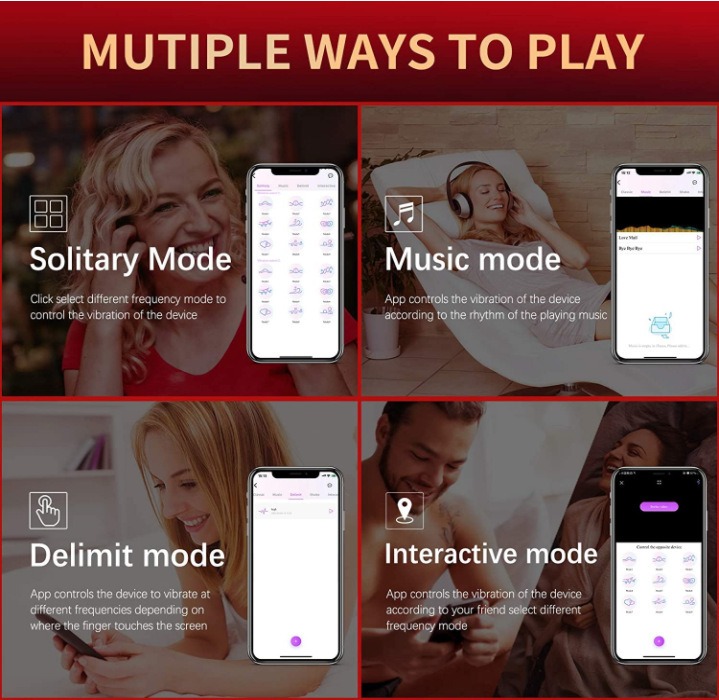 Quần Lót Rung Điều Khiển Từ Xa App Đa Chế Độ Kích Thích