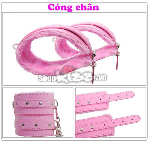 Bộ đồ chơi bạo dâm 7 món màu hồng kích thích đam mê sành điệu
