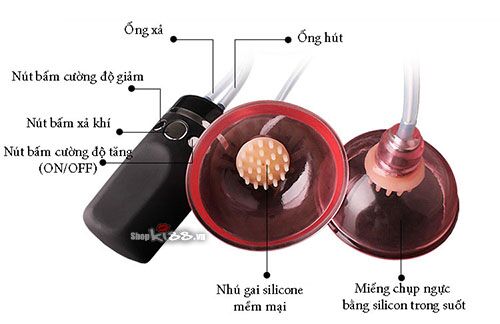 Máy mát xa nhũ hoa rung tăng size vòng 1 gợi cảm giữ săn chắc