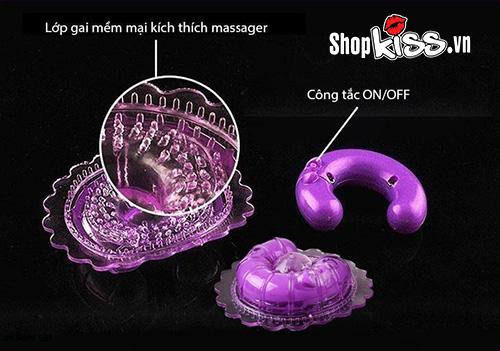 Dụng cụ mát xa nhũ hoa mini silicon rung mạnh kích thích cực khoái
