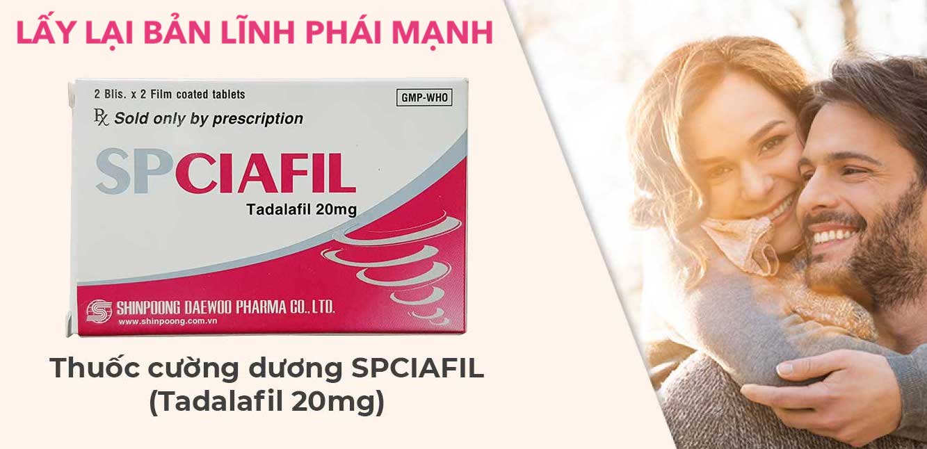 Spciafil tadalafil 20mg tăng cường sinh lý nam, kéo dài cực khoái Spciafil tadalafil 20mg tăng cường sinh lý nam, kéo dài cực khoái