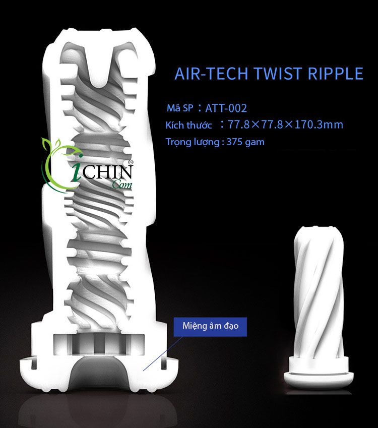 Tenga Airtech Twist Nhật Bản cao cấp, siêu mềm, điều chỉnh co thắt dễ dàng