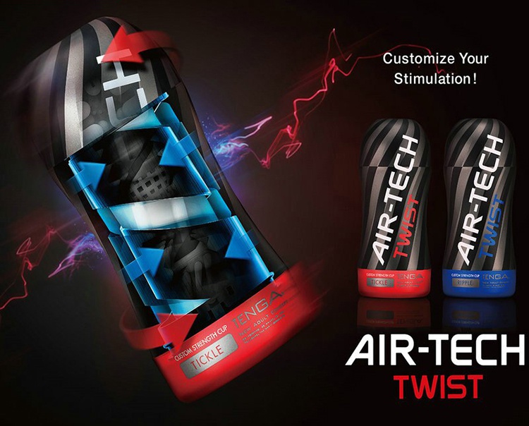 Tenga Airtech Twist Nhật Bản cao cấp, siêu mềm, điều chỉnh co thắt dễ dàng