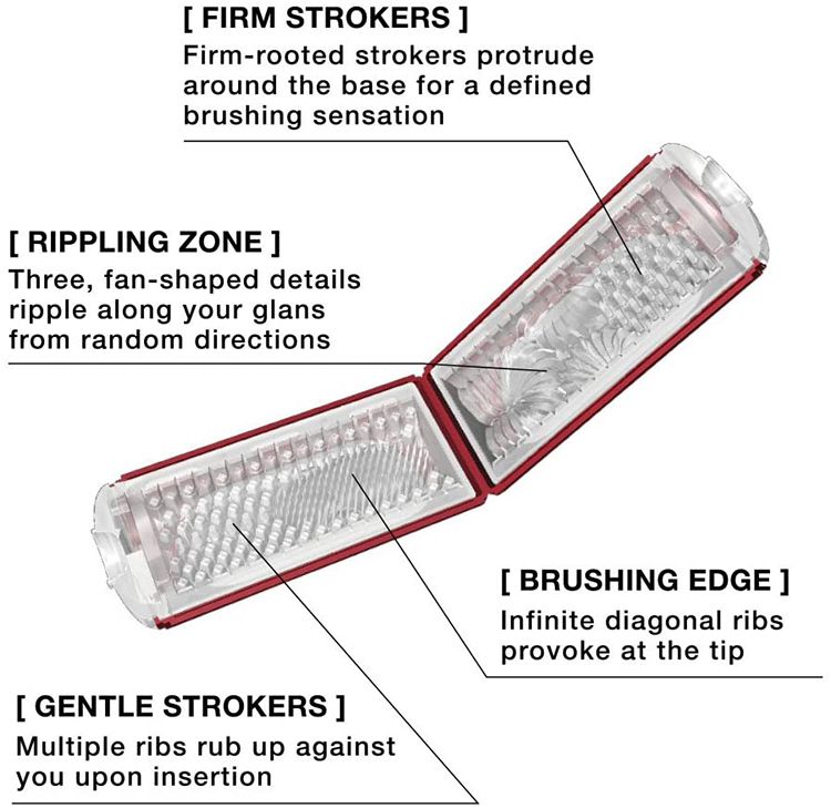 Tenga Flip Hole Red Black 3D Nhật Bản chất liệu silicone cao cấp
