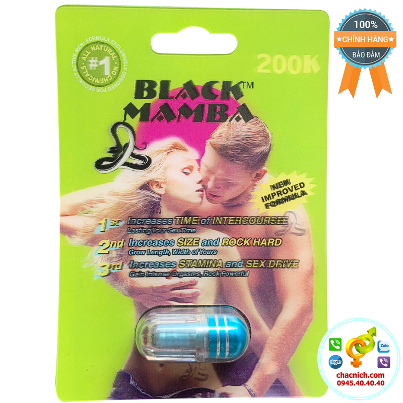 Viên Uống Black Mamba Hỗ Trợ Cương Dương Lâu Ra Nam Giới Tốt