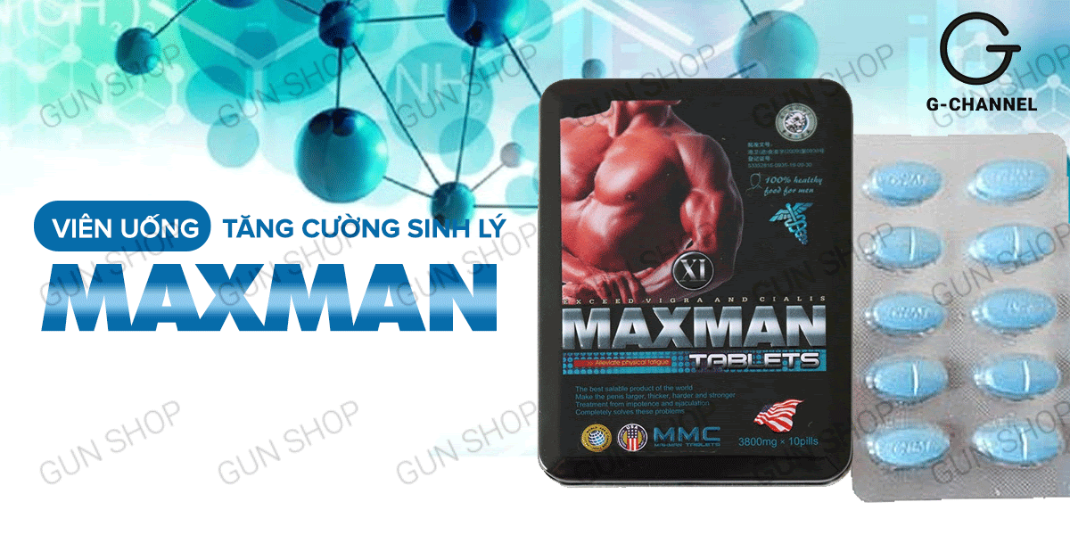 Maxman chính hãng tăng cường sinh lý kéo dài thời gian chống xuất tinh sớm hộp 10 viên