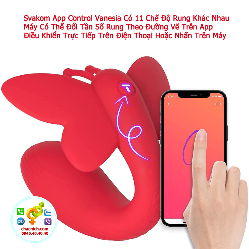 Máy rung cánh bướm Vanesia 11 chế độ rung điều khiển App dễ dùng Máy rung cánh bướm Vanesia 11 chế độ rung điều khiển App dễ dùng