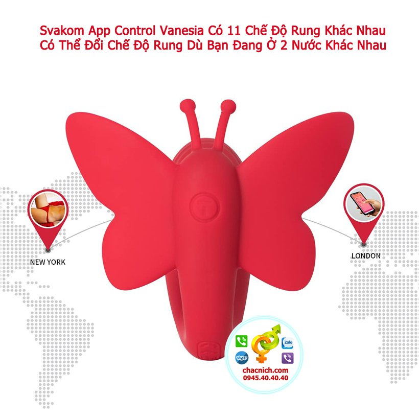 Máy rung cánh bướm Vanesia 11 chế độ rung điều khiển App dễ dùng Máy rung cánh bướm Vanesia 11 chế độ rung điều khiển App dễ dùng