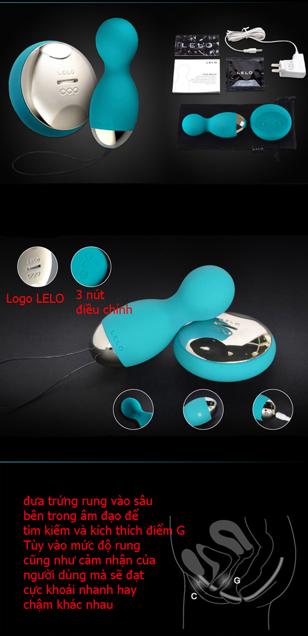 Trứng rung Lelo kích thích âm đạo cao cấp, đánh thức cảm xúc nữ